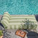 Chaiselongue im gestreiften Design für ein modulares Outdoor-Sofa