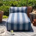 Chaiselongue im gestreiften Design für ein modulares Outdoor-Sofa