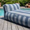 Chaiselongue im gestreiften Design für ein modulares Outdoor-Sofa
