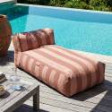 Chaiselongue im gestreiften Design für ein modulares Outdoor-Sofa