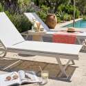 Sonnenliegen aus Metall und Textilene 5-fach verstellbar - 2er-Set