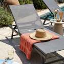 Sonnenliegen aus Metall und Textilene 5-fach verstellbar - 2er-Set
