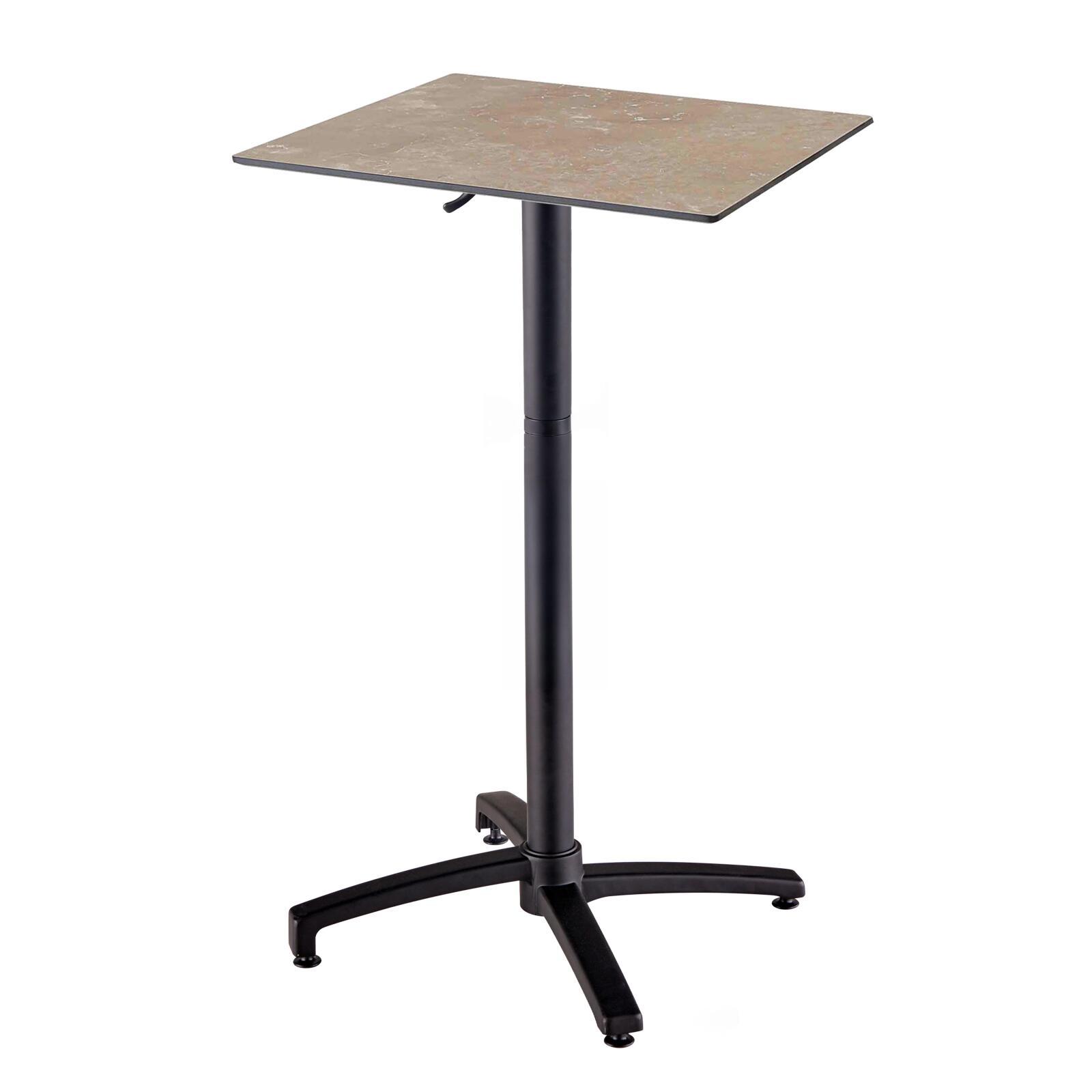 Garten-Hochtisch aus HPL und Aluminium 60x60x108 cm