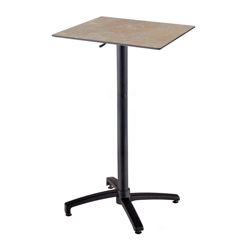 Garten-Hochtisch aus HPL und Aluminium 60x60x108 cm