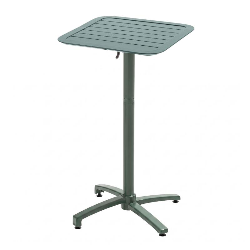 Garten-Hochtisch aus Aluminium 60x60x108 cm
