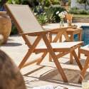 Relax Gartensessel aus Eukalyptusholz mit Fußstütze