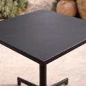 Gartentisch Quadratisch verstellbarer aus Metall, 2 bis 4 Personen, mit einbaufuß, 70x70 cm
