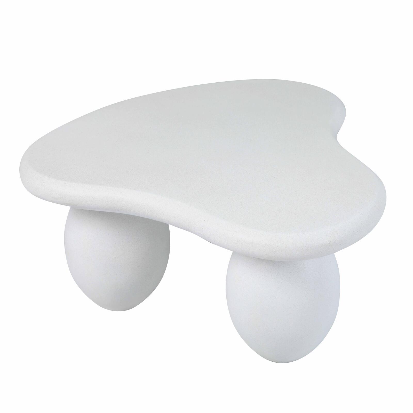 Couchtisch in Betonoptik organische Form, 80x80 cm