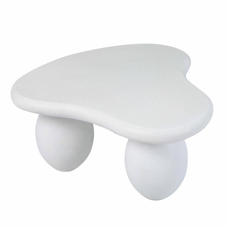 Couchtisch in Betonoptik organische Form, 80x80 cm (4/7)