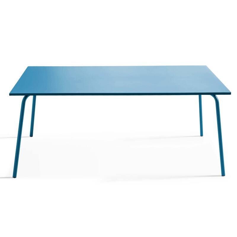 Rechteckiger Gartentisch 180 x 90 cm und 6 Metallstühle  (3/7)