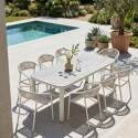 Gartentisch Aluminiumgestell, 8 Personen, 213x90 cm