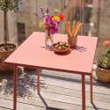 Gartentisch Quadratisch aus Metall, 2 bis 4 Personen, 70x70 cm