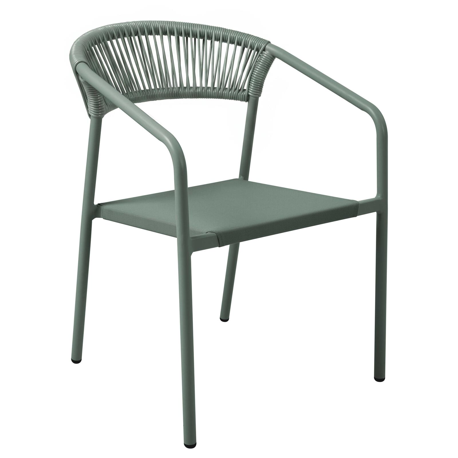 Gartentisch Aluminiumgestell, 8 Personen, 213x90 cm, und 8 Stühle aus Textilene