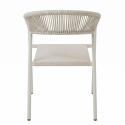 Gartenstuhl aus Aluminium und synthetischem Rattan mit Armlehnen