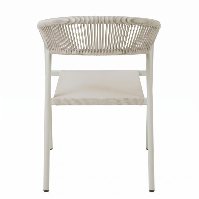 Gartenstuhl aus Aluminium und synthetischem Rattan mit Armlehnen (3/6)