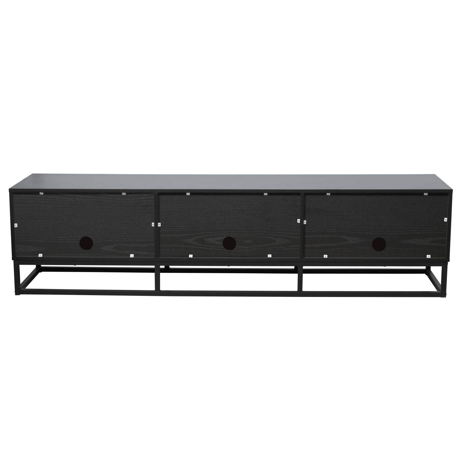 Lowboard schwarz in Holzoptik, 180 cm