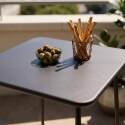 Garten-Hochtisch aus Metall 70x70x105 cm