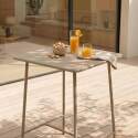 Garten-Hochtisch aus Metall 70x70x105 cm