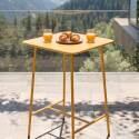 Garten-Hochtisch aus Metall 70x70x105 cm