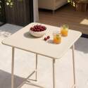 Garten-Hochtisch aus Metall 70x70x105 cm