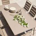 Rechteckiger Gartentisch 180 x 90 cm und 8 Metallstühle 