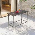 Garten-Hochtisch aus Metall 120x60x105 cm