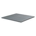 Quadratische Tischplatte aus schwarzem Aluminium 70x70 cm