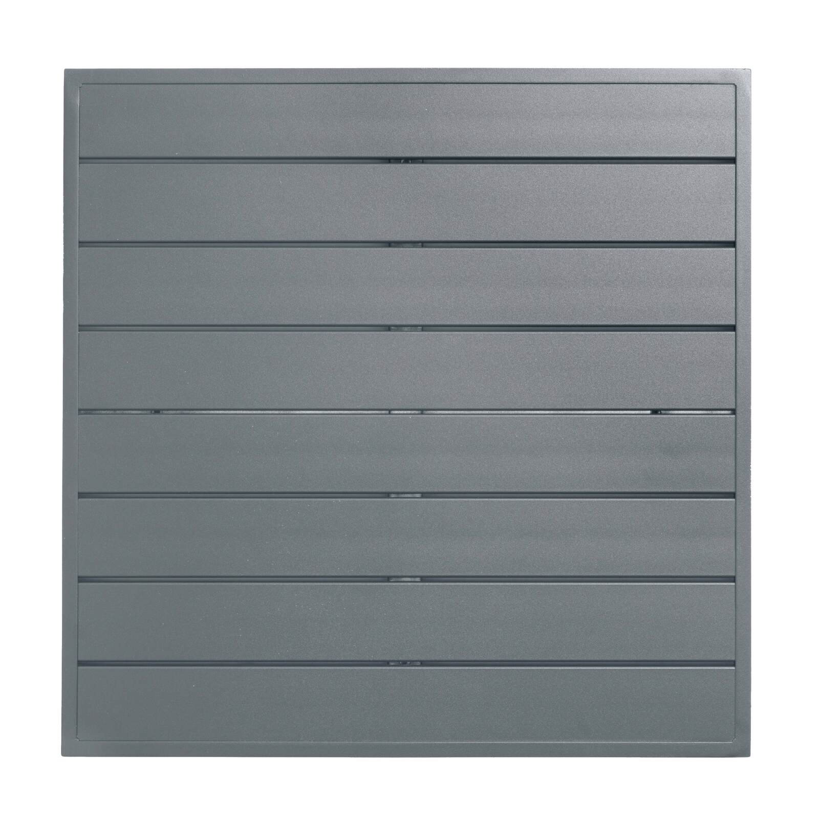 Quadratische Tischplatte aus schwarzem Aluminium 70x70 cm