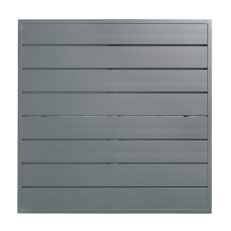 Quadratische Tischplatte aus schwarzem Aluminium 70x70 cm (4/7)