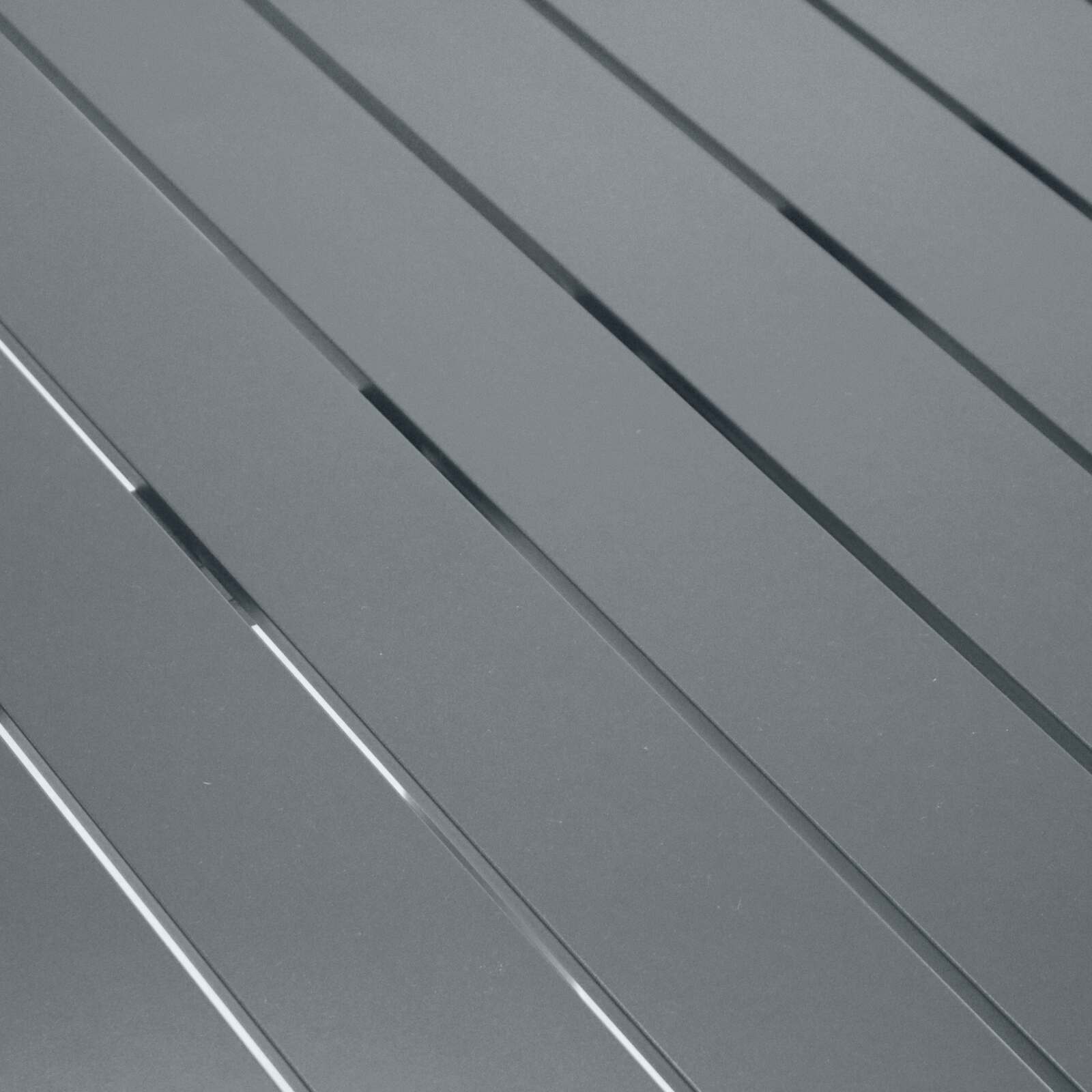 Quadratische Tischplatte aus schwarzem Aluminium 70x70 cm