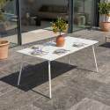 Gartentisch aus Metall, 8 Personen, 180x90 cm