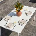 Gartentisch aus Metall, 8 Personen, 180x90 cm