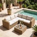 Gartenlounge-Set Ecksofa aus geflochtenem Harz für 5 Sitzen Modulare mit 1 Couchtisch
