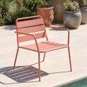 Gartensessel niedrig aus Metall