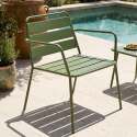 Gartensessel niedrig aus Metall
