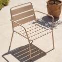 Gartensessel niedrig aus Metall