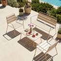 Gartensessel niedrig aus Metall