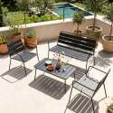 Gartensessel niedrig aus Metall