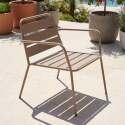 Gartensessel niedrig aus Metall