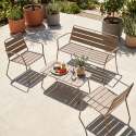 Gartensessel niedrig aus Metall