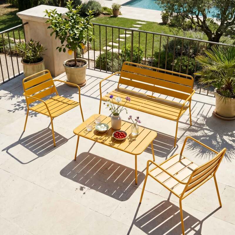 Gartensofa aus Metall (6/7)