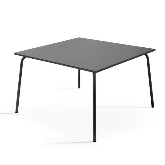 Gartentisch Quadratisch aus Metall, 8 Personen, 120x120 cm