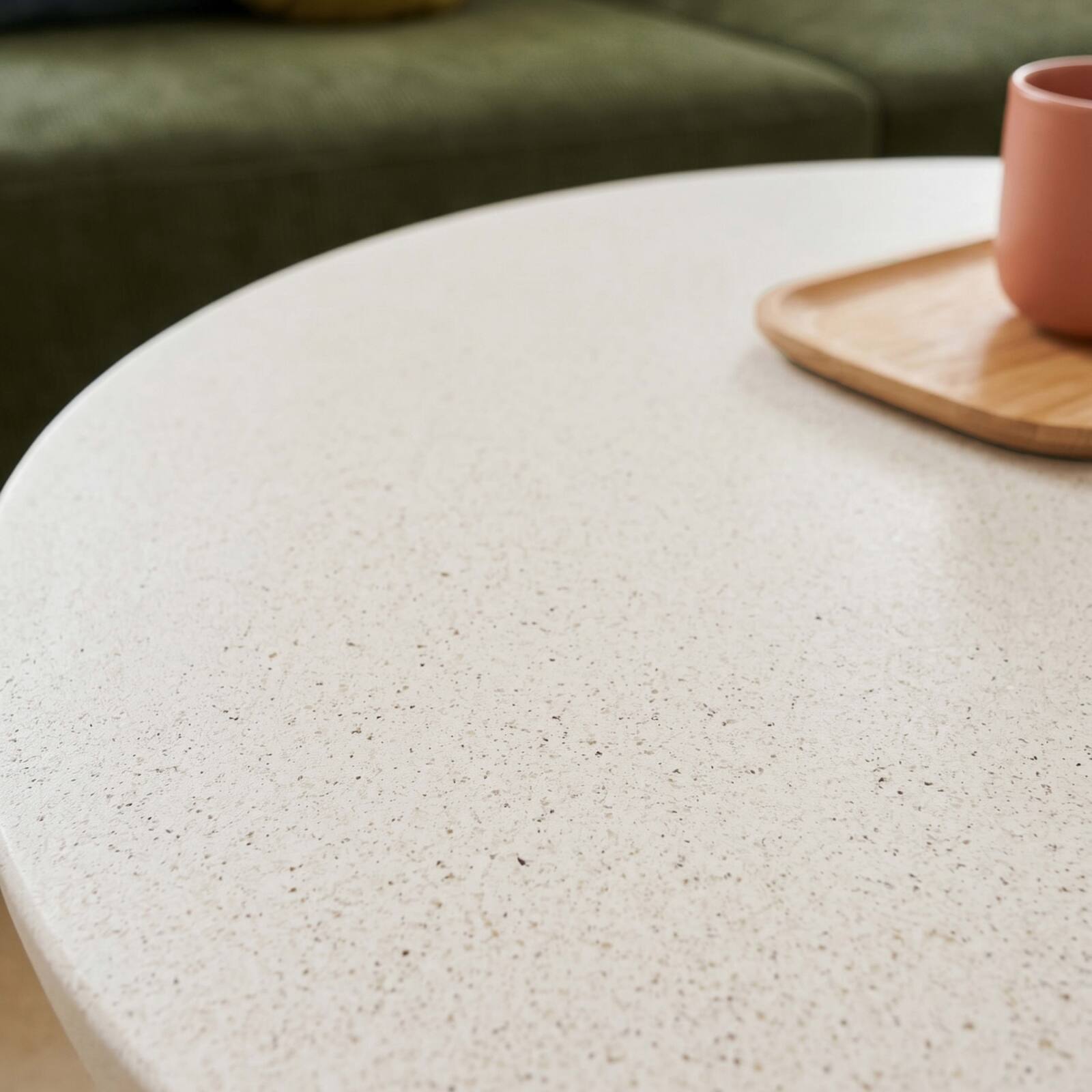 Couchtisch Runde glatte Betonoptik, Ø60x40 cm