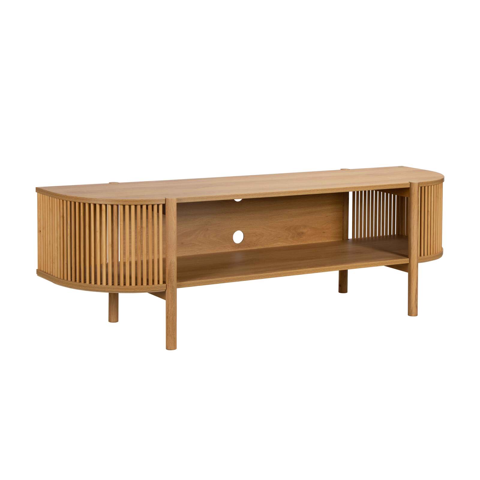 Lowboard in Holzoptik, 160 cm, Boho-Stil