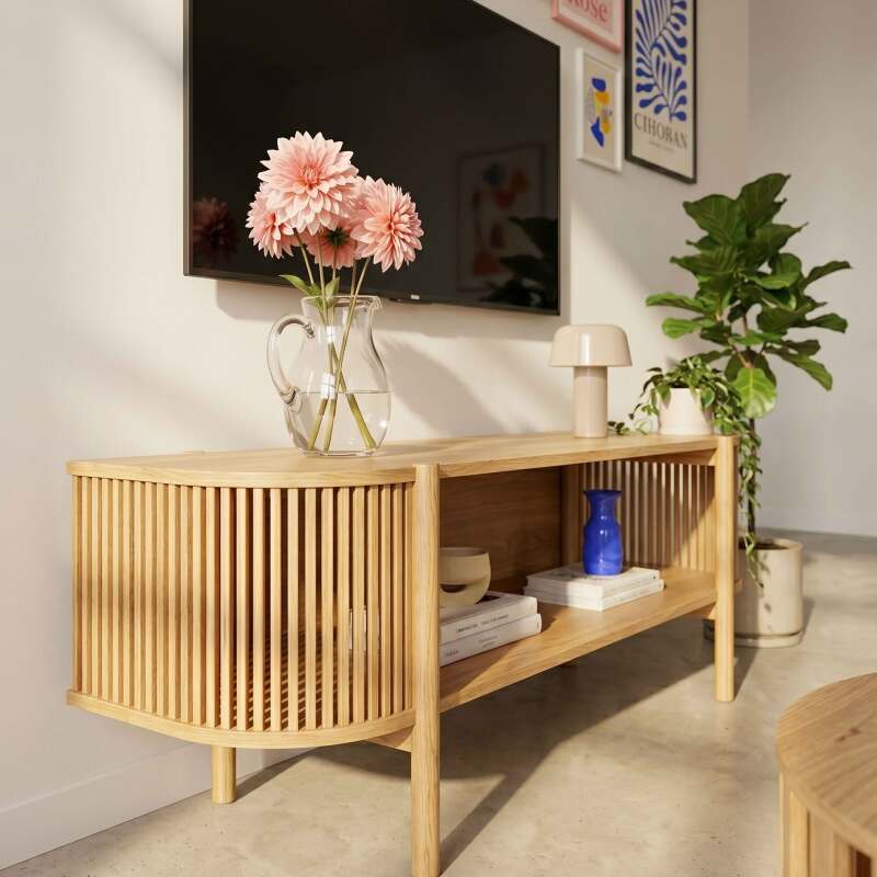 Lowboard in Holzoptik, 160 cm, Boho-Stil (4/8)