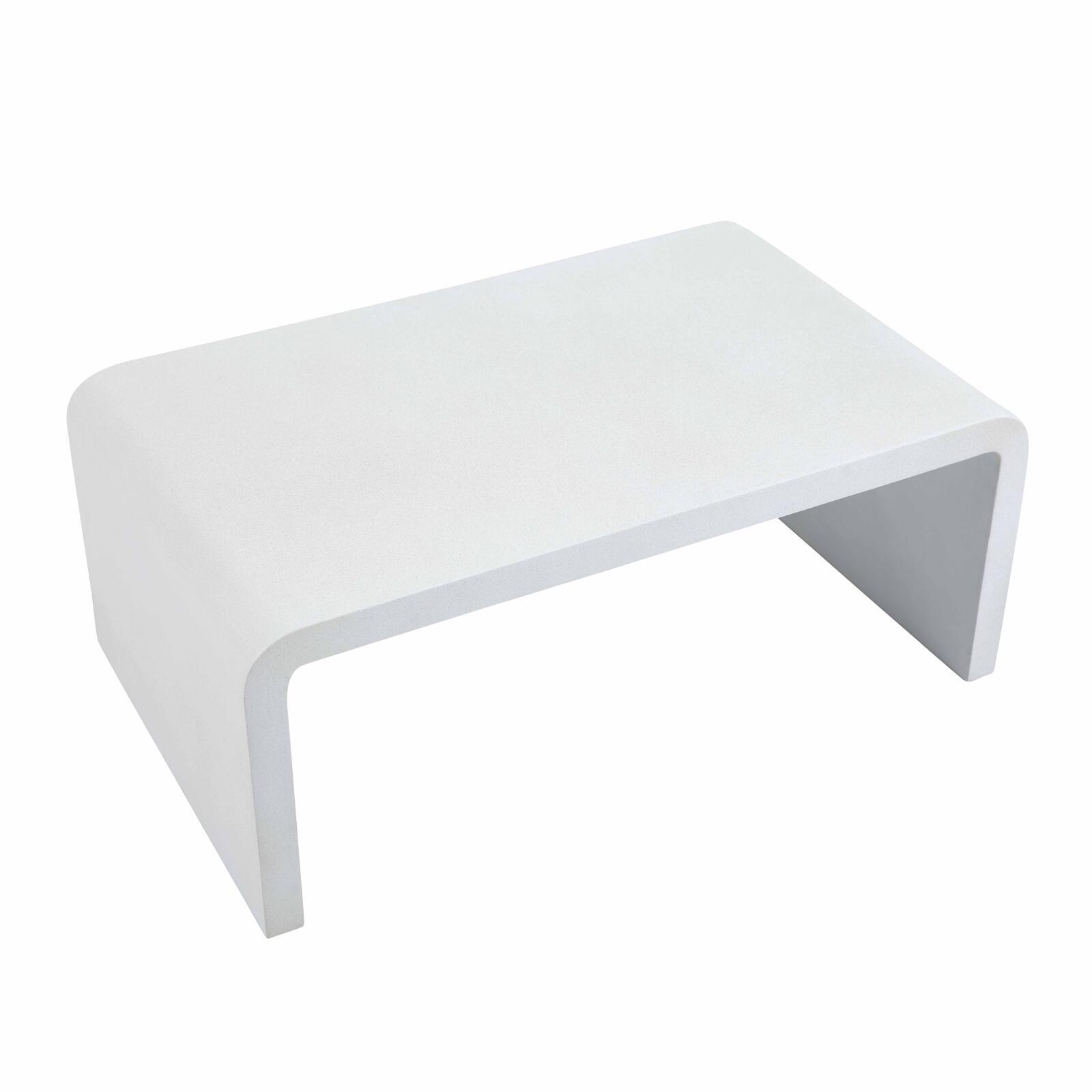 Couchtisch Rechteckig glatte Betonoptik, 100x60x40 cm