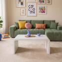 Couchtisch Rechteckig glatte Betonoptik, 100x60x40 cm