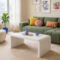 Couchtisch Rechteckig glatte Betonoptik, 100x60x40 cm