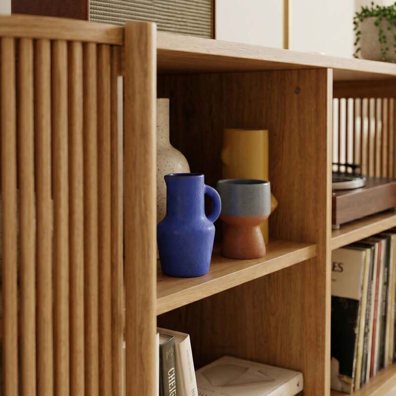 Sideboard offen in Holzoptik, 160 cm, Boho-Stil (4/8)