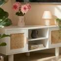 Ecklowboard in Geflecht, 120 cm, aus Kunstrattan, im Boho-Stil
